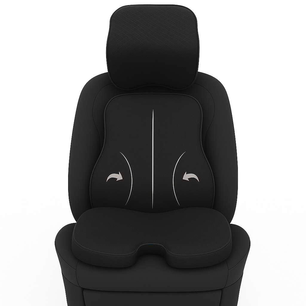 Markam's Luxury Car Comfort Bundle – Neck, Back & Bum Cushions (Set of 3)