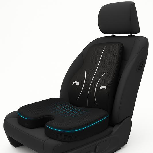 Luxury Car Seat Support Combo –  Back & Bum Cushions